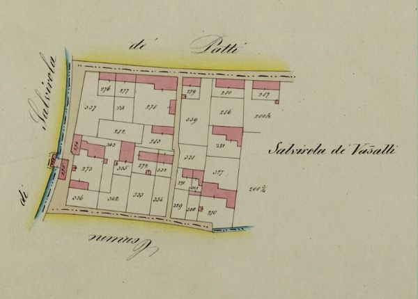 Salvirola de' Vassalli nelle mappe catastali del 1857